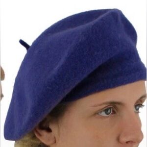 Vintage Aria Lambswool Beret Blue